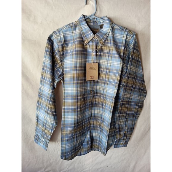 Roper Tops - Roper Womens  Long Sleeve Shirt Western Blue Plaid Rodeo Horse  Riding Outdoors